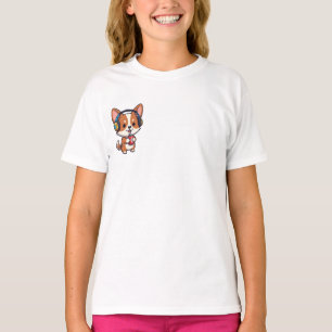 Corgi DJ Muziek Frisdrank Slurper Kinderen T-shirt