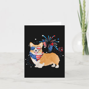 Corgi Dog American USA Vlag 4 juli Mannen vrouwen Kaart