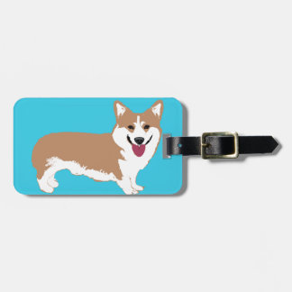Corgi Dog Bagagelabel