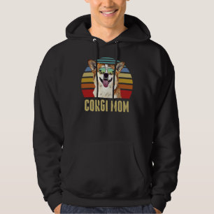 Corgi Dog Corgis Best Dog Mam Ever Retro Sunset be Hoodie