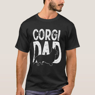 Corgi Dog Cute Puppy dad T-shirt