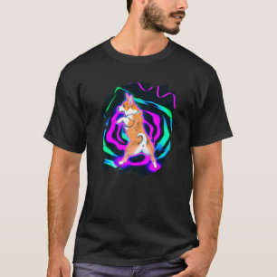 Corgi Dog Dancing Retro Breakdanans Dance Dancer T-shirt