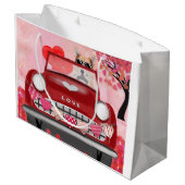 Corgi Dog Driving Car with Hearts Valentijns Groot Cadeauzakje (Achterkant Gekanteld)