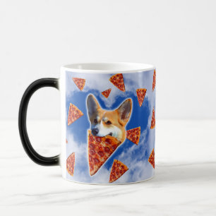 Corgi Dog Eating Pizza Magische Mok