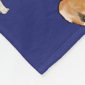 Corgi Dog Fleece Blanket Navy Blue (Hoek)