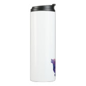 Corgi Dog Geometric Pattern Silhouette Paars Thermosbeker (Gedraaid links)