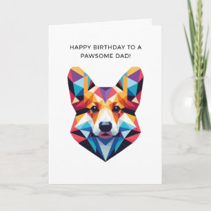 Corgi Dog Gepersonaliseerde Geometrische Kunst Ver Kaart