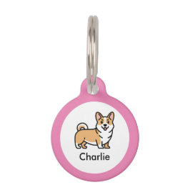 Corgi Dog Gepersonaliseerde Pet ID Tag Huisdierpenning