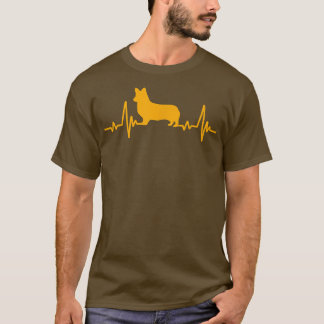Corgi Dog Heartbeat Corgi Dad -340 T-shirt