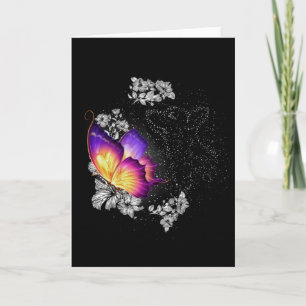 Corgi Dog in de hemel met vlinderbloem Kaart