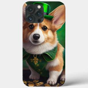 Corgi Dog in St. Patrick's Day Dress iPhone 13 Pro Max Hoesje