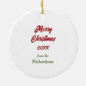 Corgi Dog Kerstmis Keramisch Ornament (Achterkant)