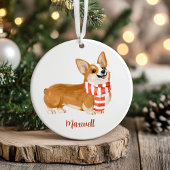 Corgi Dog Kerstmis Keramisch Ornament