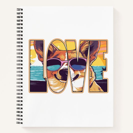 Corgi Dog Love Notitieboek (Voorkant)