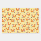 Corgi Dog Love Wrapping Paper Set of 3 (Voorkant)