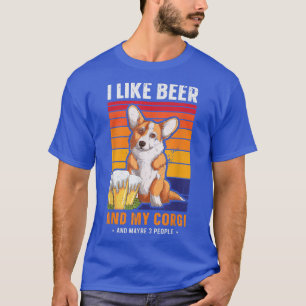 Corgi Dog LoverI houdt van bier en mijn Corgi-ontw T-shirt