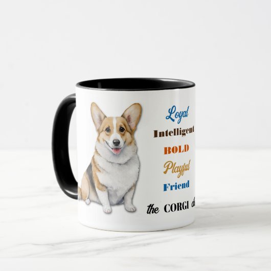 Corgi Dog Loyal Friend Mok (Voorkant links)