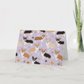 Corgi Dog Paws and Botten Card Kaart (Voorkant)