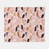 Corgi Dog Paws and Botten Fleece Blanket (Voorkant (Horizontaal))