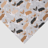 Corgi Dog Paws and Botten Tissue Paper Tissuepapier (Detail)