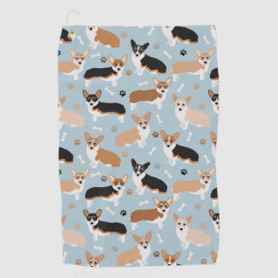 Corgi Dog Paws en Botten Golfhanddoek