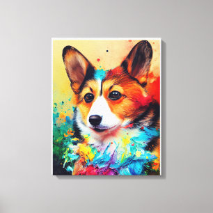 Corgi Dog Pet Leuke Schattige Dierenmetgezel Canvas Afdruk