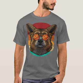  Corgi Dog Pet Puppy Retro 80 stijl T-shirt