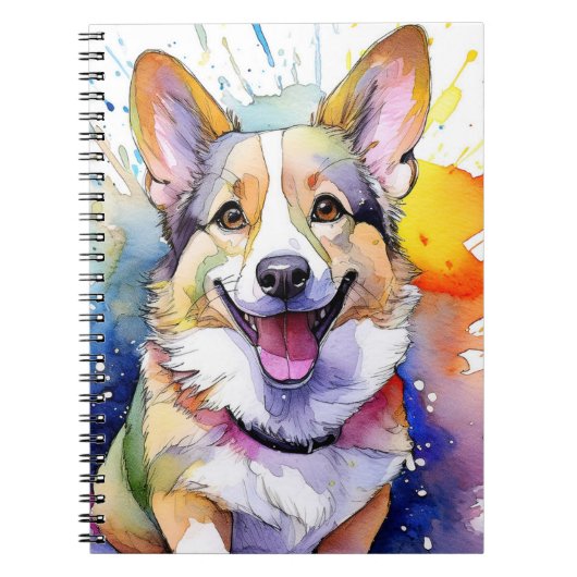Corgi Dog Spiral Notitieboek (Voorkant)