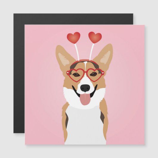 Corgi Dog Valentijnsdag (Voorkant / Achterkant)