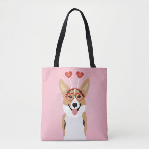 Corgi Dog Valentijnsdag Draagtas