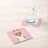 Corgi Dog Valentijnsdag Kartonnen Onderzetters (Insitu)