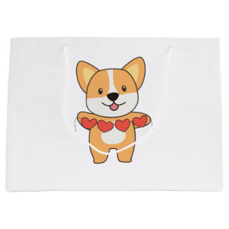 Corgi Dog voor Valentijnsdag-kalveren met Groot Cadeauzakje