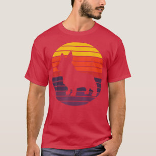 Corgi Dog Welsh Pembroke Sunset Pet Owner T-shirt