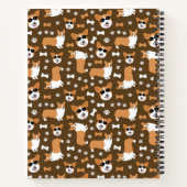 Corgi Dogs Funny Cute Personalized Notitieboek (Achterkant)