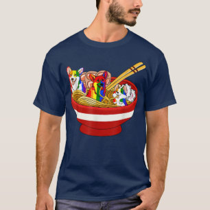 Corgi Dogs in Ramen Funny Anime Hondenliefhebber P T-shirt