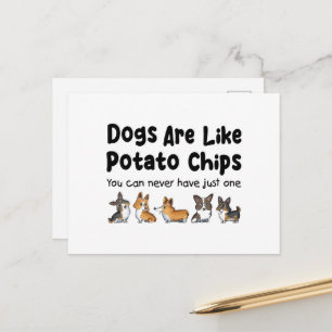Corgi Dogs is een soort aardappelchips die je nooi Briefkaart