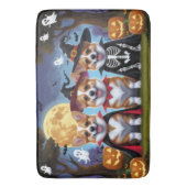 Corgi Dogs Pumpkin Halloween Grappig Badmat (Voorkant Verticaal)