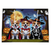 Corgi Dogs Pumpkin Halloween Grappig Groot Cadeauzakje (Voorkant)