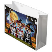 Corgi Dogs Pumpkin Halloween Grappig Groot Cadeauzakje (Voorkant Gekanteld)