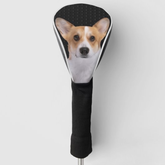 Corgi Donkergrijs Golfheadcover (Voorkant)