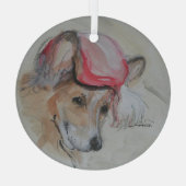 Corgi door Hevener Glas Ornament (Achterkant)