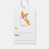 Corgi Drawing Cadeaulabel (Achterkant)