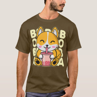 Corgi Drink Boba 1 T-shirt