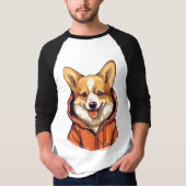 Corgi Drôle Portant un Sweat à Capuche (Devant)