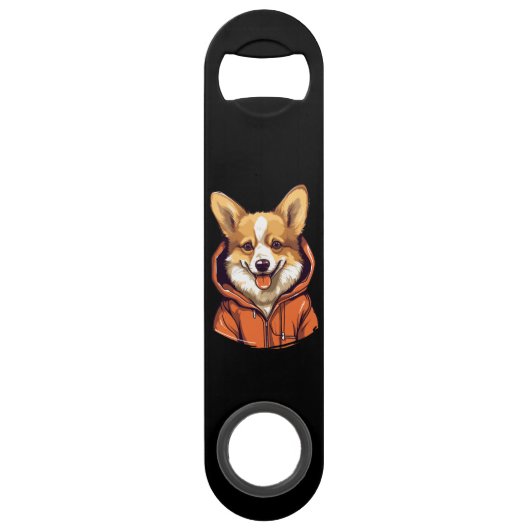 Corgi Drôle Portant un Sweat à Capuche (Devant)