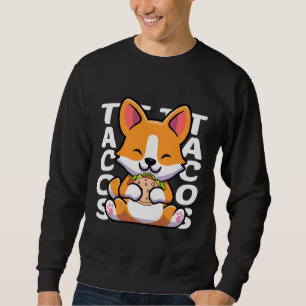 Corgi eet tacos Funny Idea voor tacos en Corgi Trui
