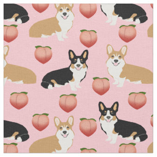 corgi en getricolored corgi dogs peach emoji stof