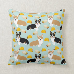 Corgi en Tacos Throw kussen - schattige corgi gift