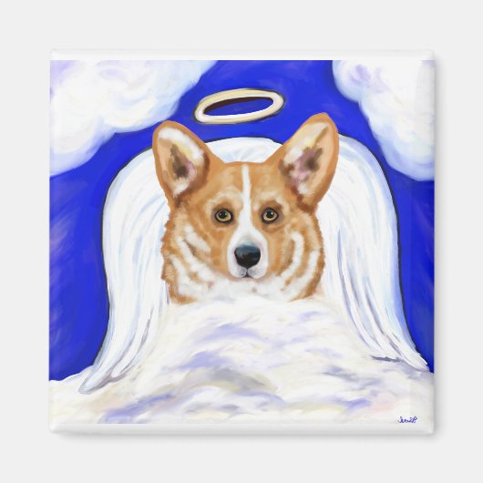 Corgi Engel Magneet (Voorkant)