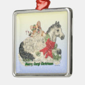 Corgi et ornement de Noël de poney (Gauche)
